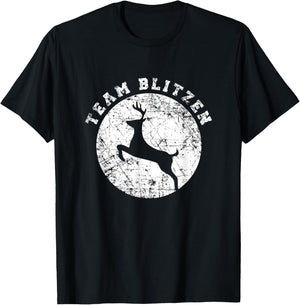 Team Blitzen Funny Cute Christmas Gift Kids Adult T-Shirt - T-Shirt | Black