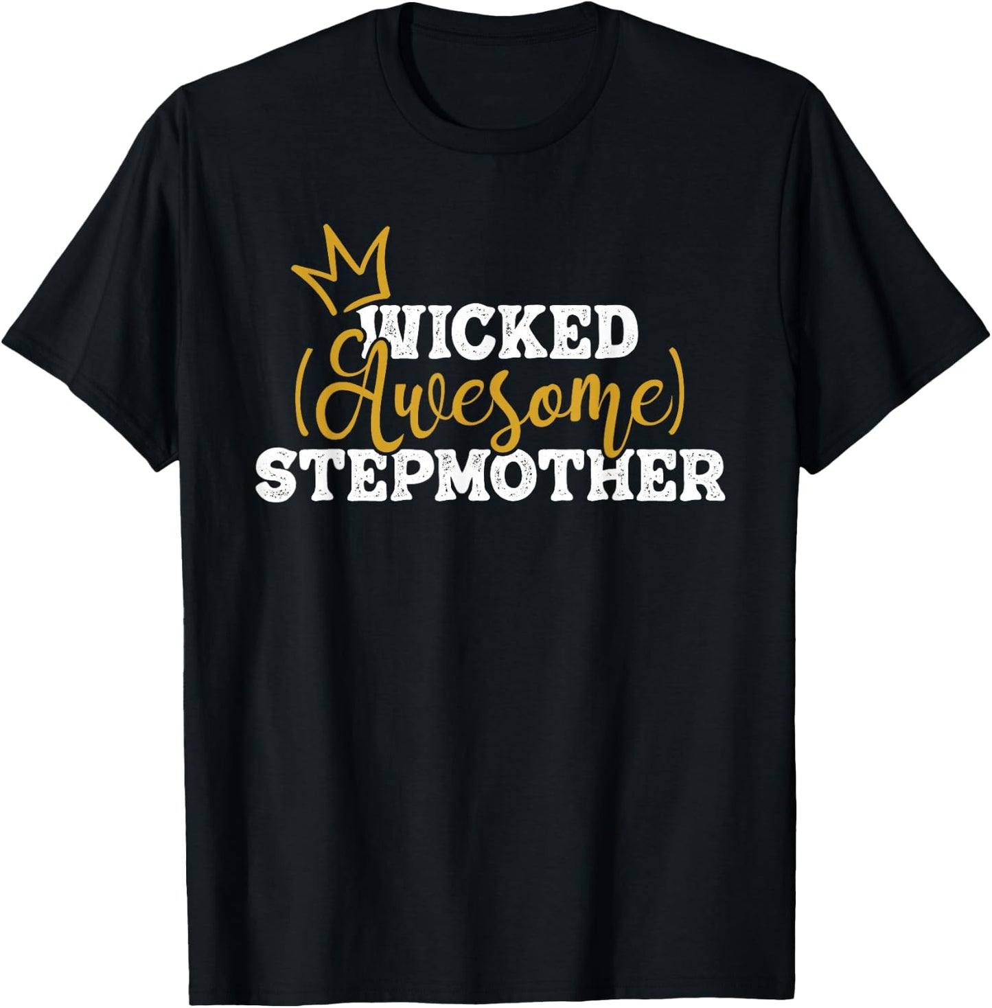 Awesome Stepmother - Stepmom Bonus Mom Stepdaughter T-Shirt - T-Shirt | Black