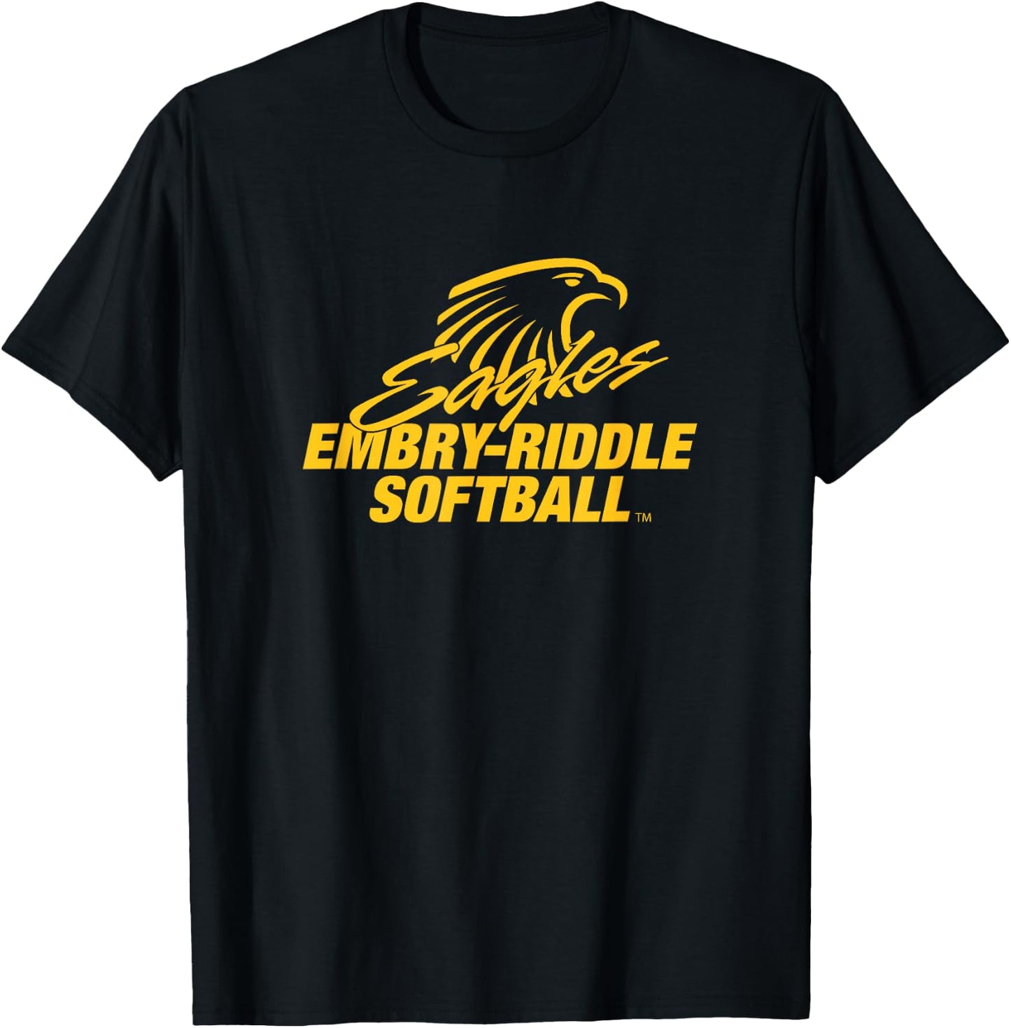 Embry-Riddle Aeronautical Eagles Softball Sports Fan T-Shirt - T-Shirt | Black