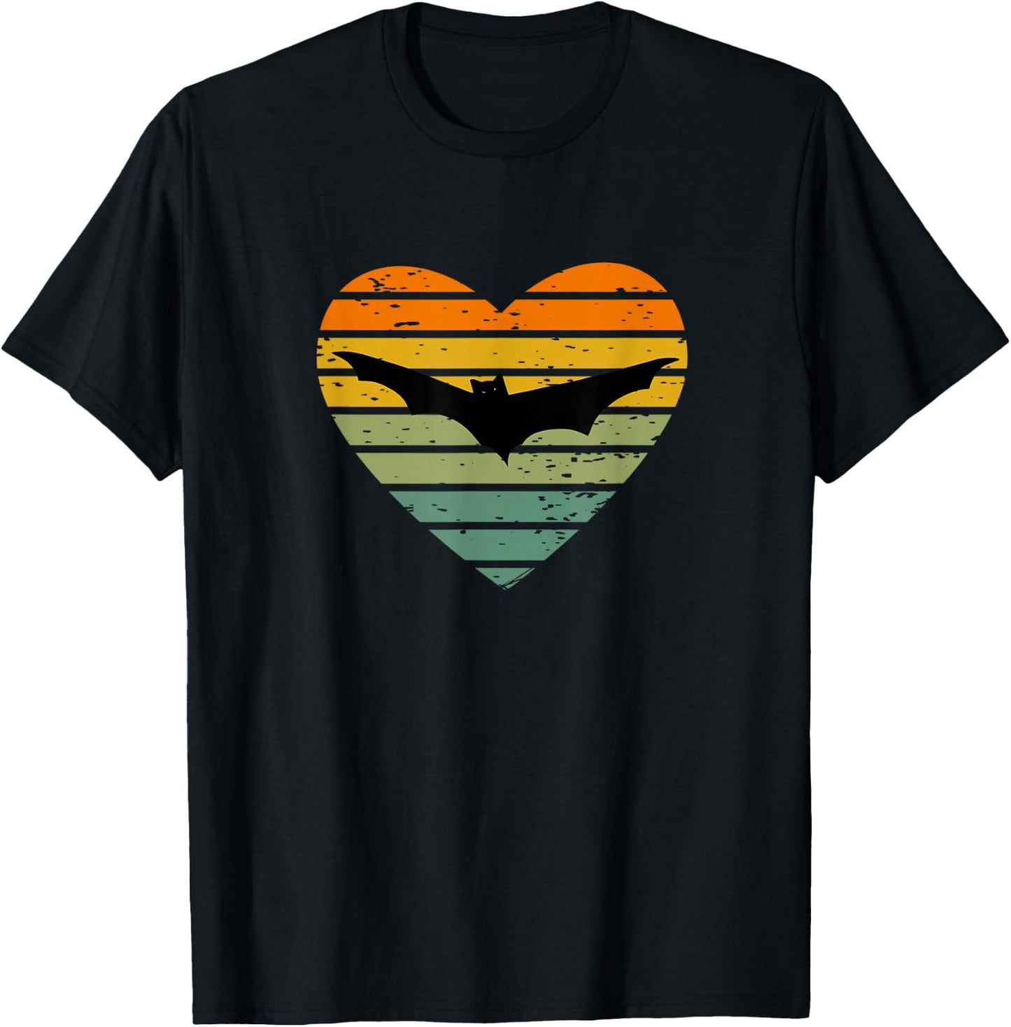 Ich Liebe Fledermaus Fan Retro Vintage nachtaktiv Flughund T-Shirt - T-Shirt | Black