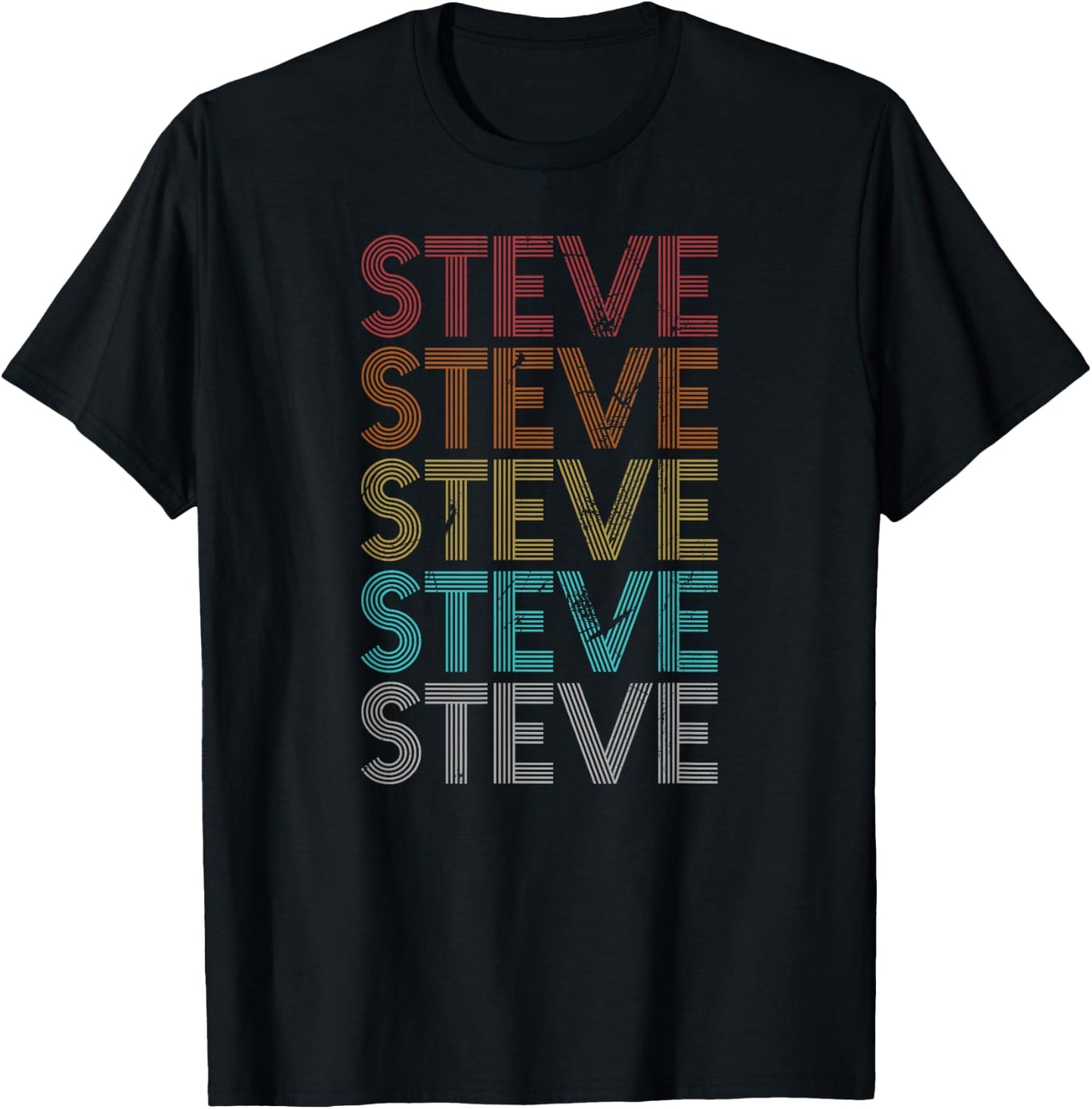 Retro Vintage STEVE T-Shirt - T-Shirt | Black