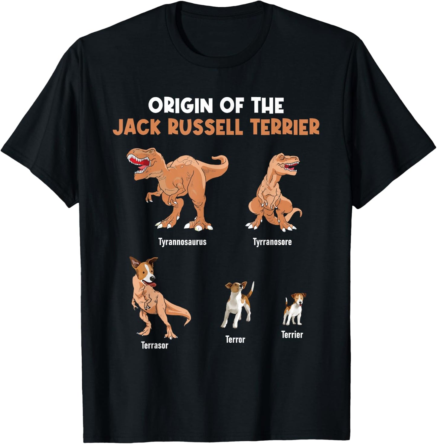Origin Of The Jack Russell Terrier - Dog Lover T-Shirt - T-Shirt | Black