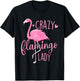 Crazy Flamingo Lady - Flamingo Lover Zoo Animal T-Shirt - T-Shirt | Black