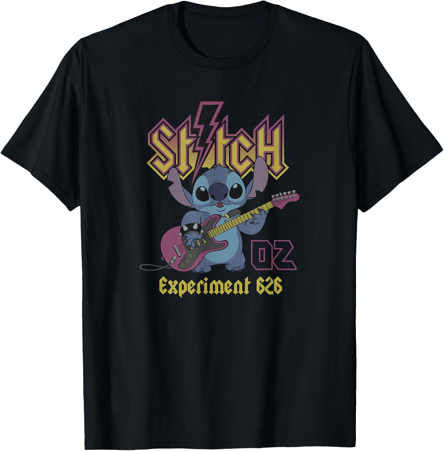 Disney Lilo & Stitch Rock Concert Experiment 626 Band T-Shirt - T-Shirt | Black