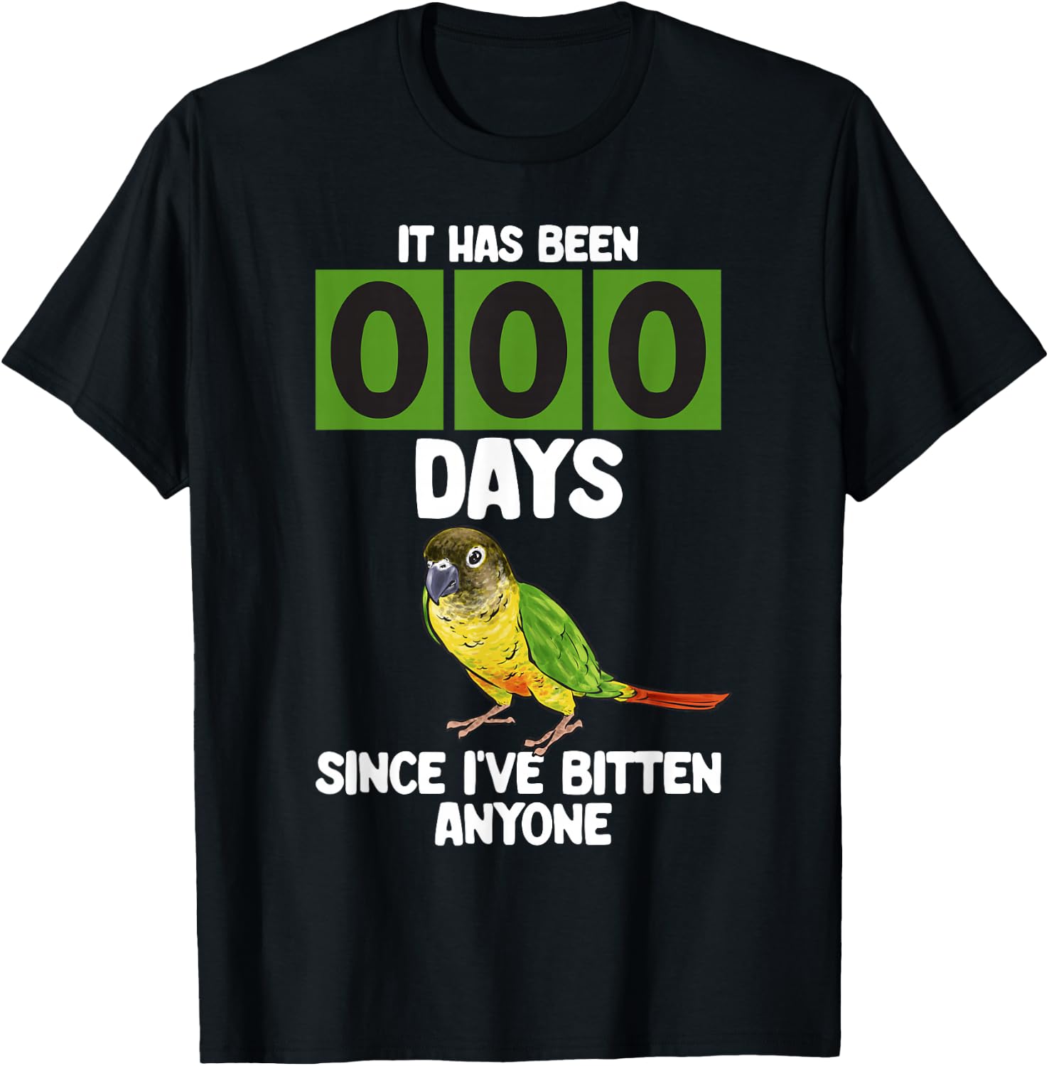 Green Cheek Conure Parrot Bird Conure T-Shirt - T-Shirt | Black