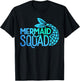 Mermaid Squad Birthday Matching T-Shirt - T-Shirt | Black