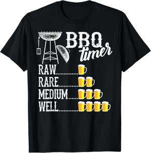 Funny BBQ Art Women Grilling Meat Smoking Barbecue T-Shirt - T-Shirt | Black
