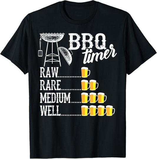 Funny BBQ Art Women Grilling Meat Smoking Barbecue T-Shirt - T-Shirt | Black