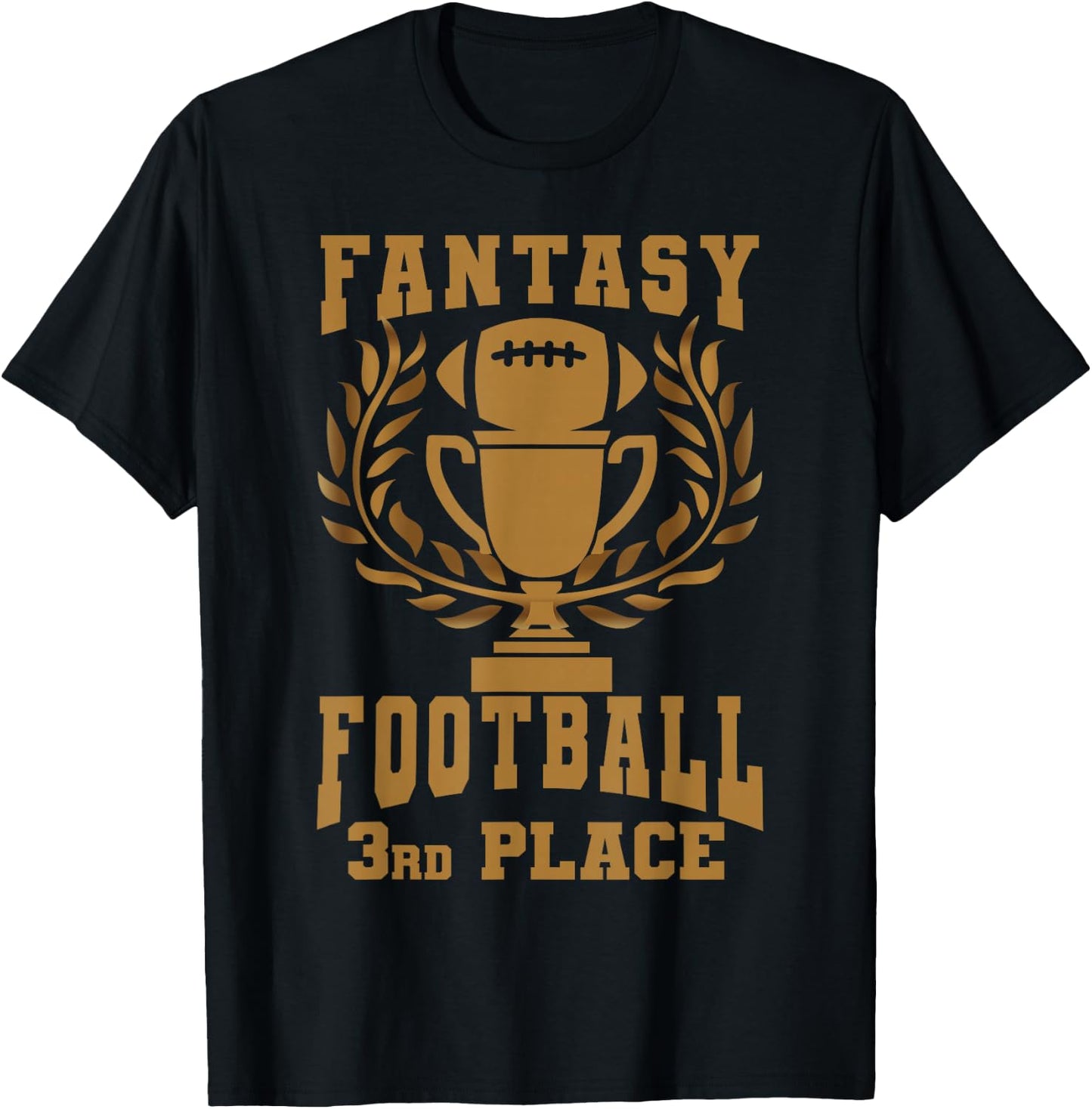 Fantasy Football Championship Trophy Winner 3rd Place FFL T-Shirt - T-Shirt | Black