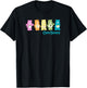 Care Bears Classic Vintage Rainbow Bears Line Up Logo , Black, S T-Shirt - T-Shirt | Black