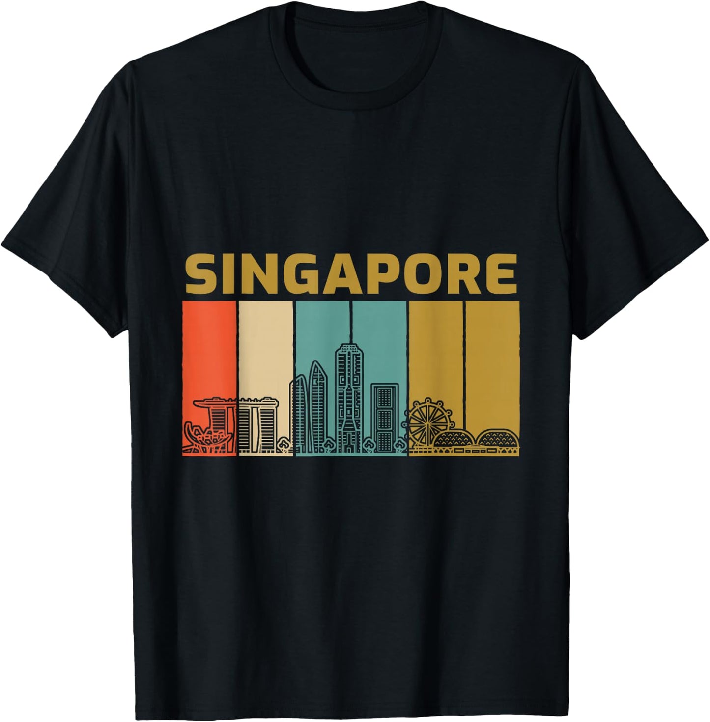 Amazing Singapore Skyline Love City T-Shirt - T-Shirt | Black