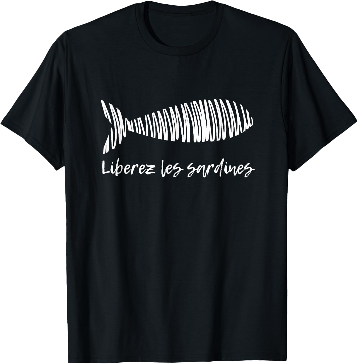 Free Sardines Sardines Sardine Aesthetic Fisherman , Black, S T-Shirt - T-Shirt | Black
