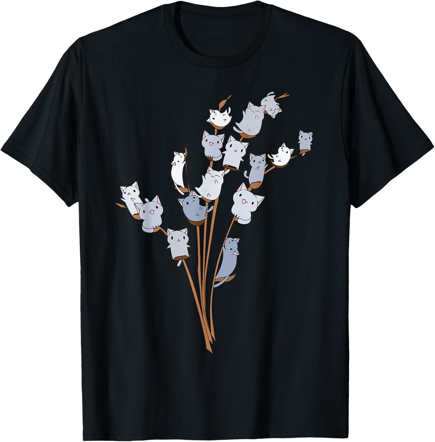 Willow Funny Cats Tree Gift Easter Party T-Shirt - T-Shirt | Black