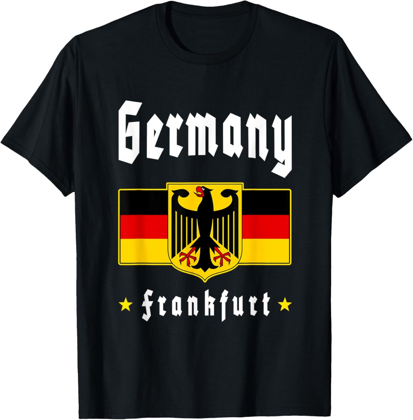 Frankfurt Germany German Flag Tourist Souvenir T-Shirt - T-Shirt | Black