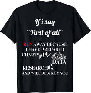 Funny Data Charts Research T-Shirt - T-Shirt | Black