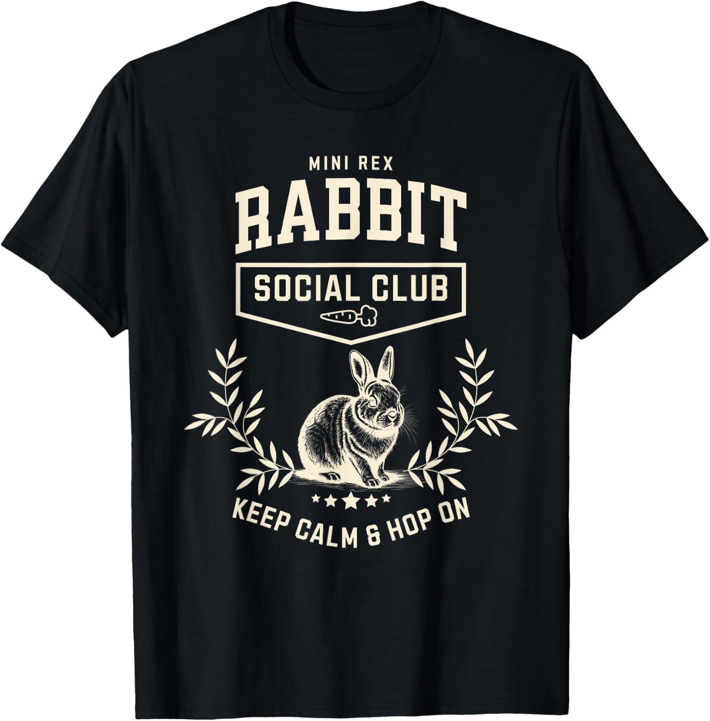 Mini Rex Rabbit Social Club T-Shirt - T-Shirt | Black
