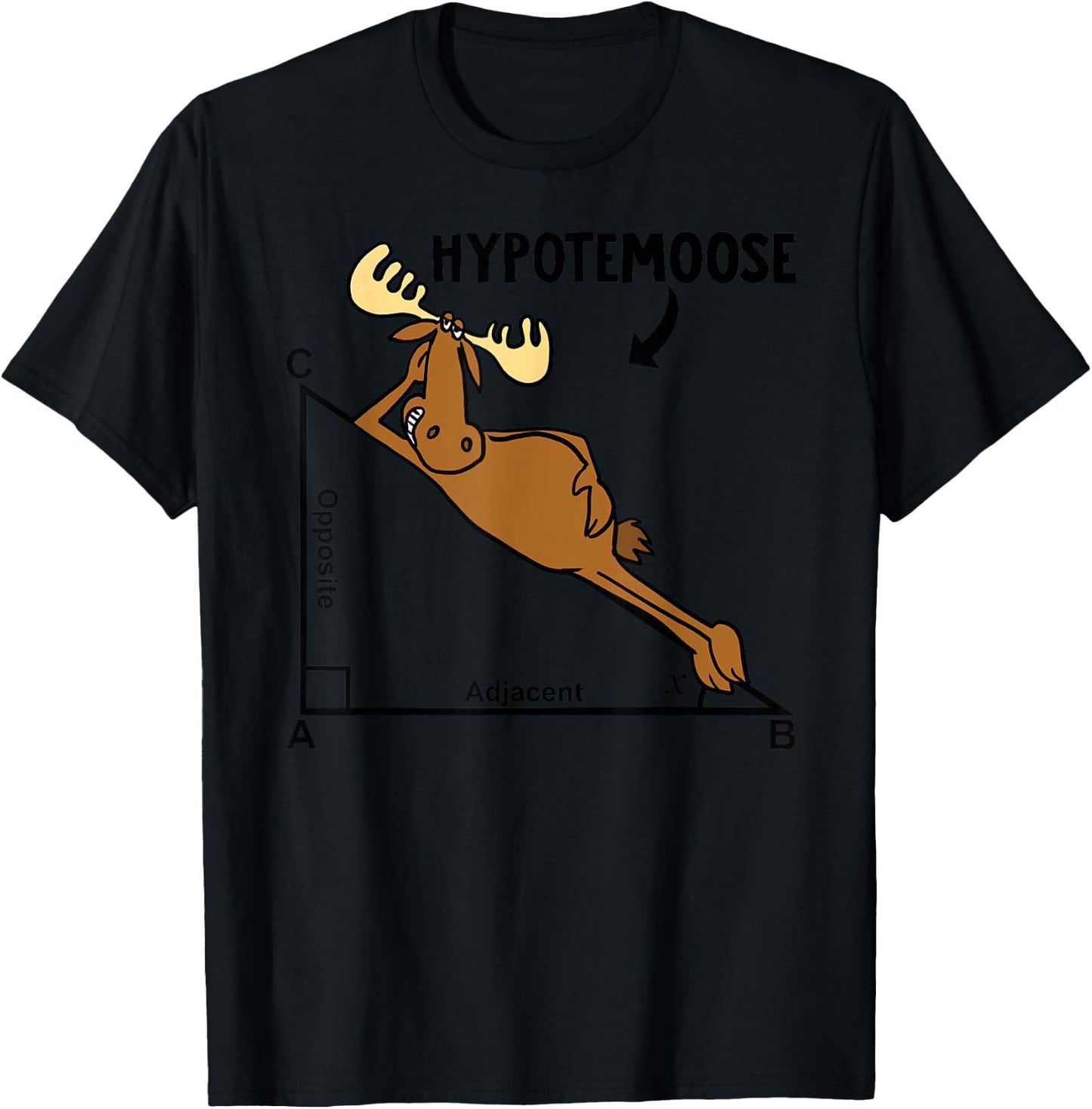Geometry Adjacent Opposite HypoteMOOSE T-Shirt - T-Shirt | Black