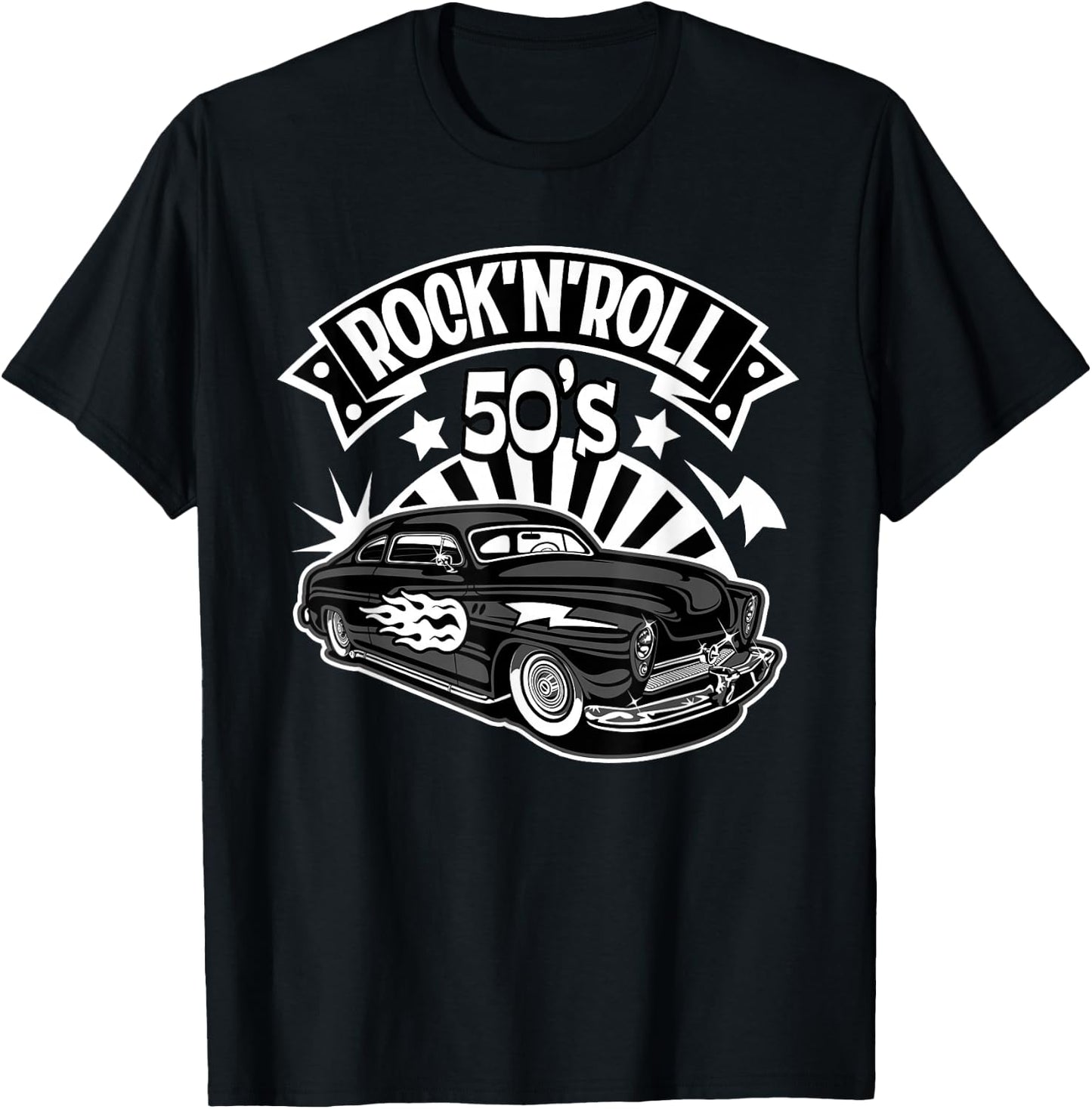 50s Rock and Roll Costumes 1950s Sock Hop Rockabilly Greaser T-Shirt - T-Shirt | Black