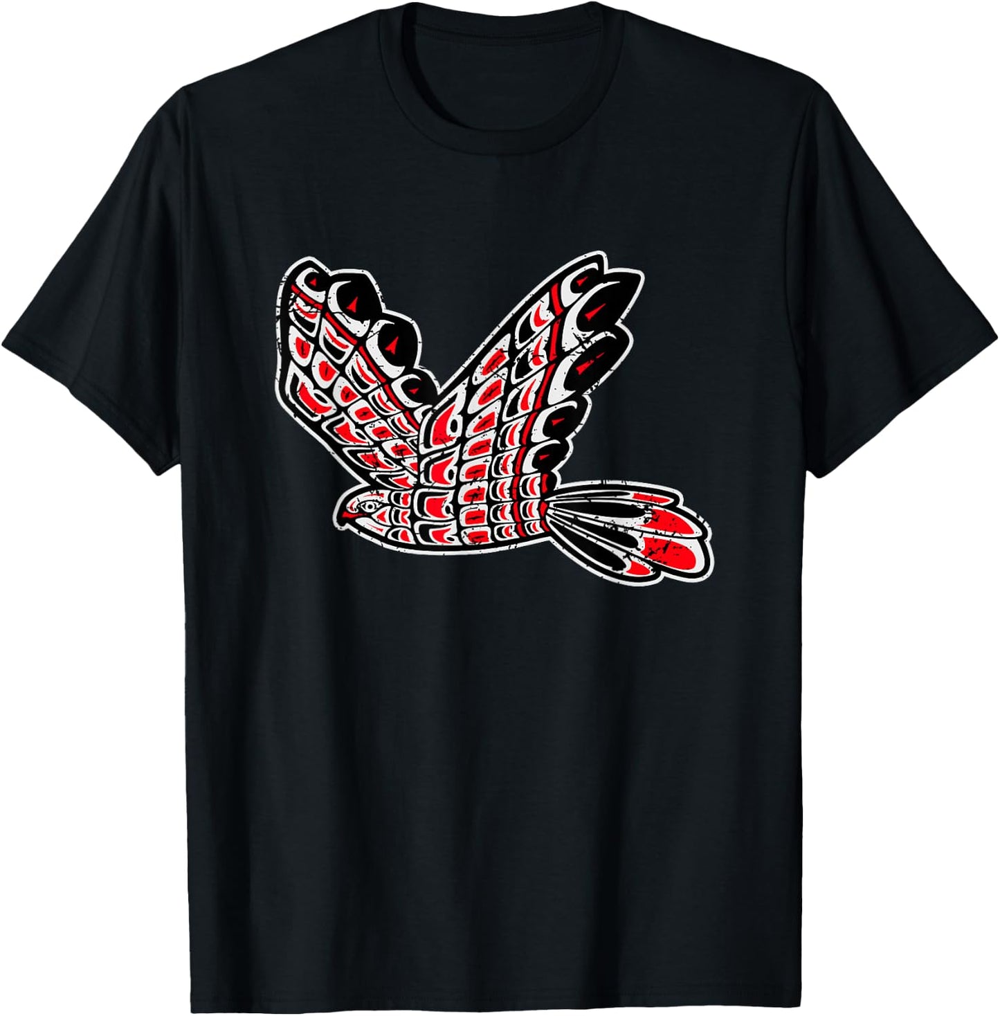 Red Tail Hawk Native American Tribal Bird Totem Birdwatcher T-Shirt - T-Shirt | Black
