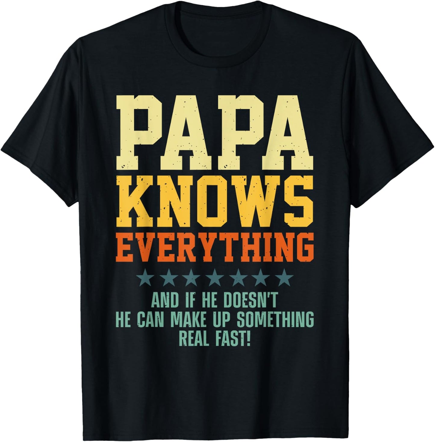 Best Papa Art For Grandpa From Grandkids Father's Day Papa T-Shirt - T-Shirt | Black