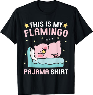 Cute PJ Teen Boys Girls PJs Funny This Is My Flamingo Pajama T-Shirt - T-Shirt | Black