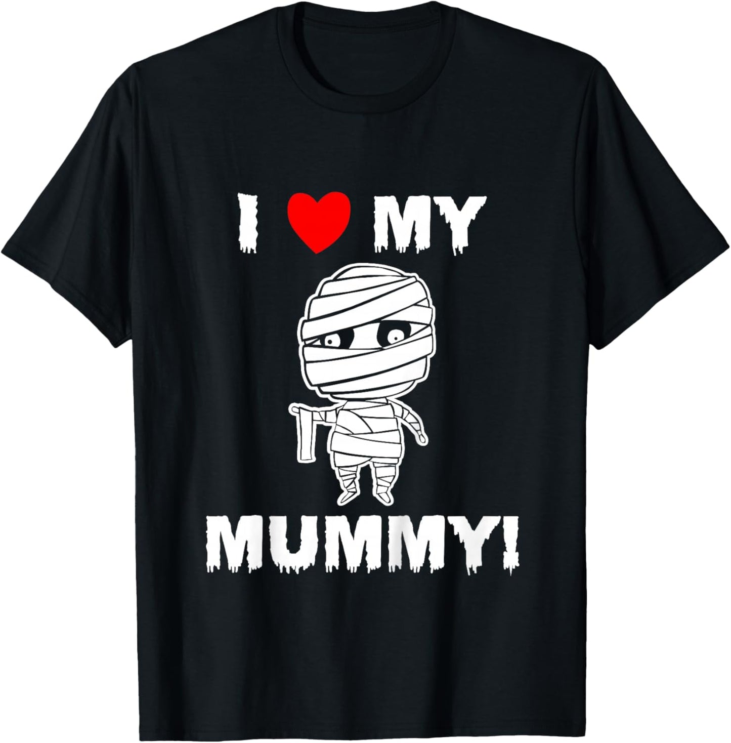 Kids Cute I Love My Mummy Funny Halloween T-Shirt - T-Shirt | Black