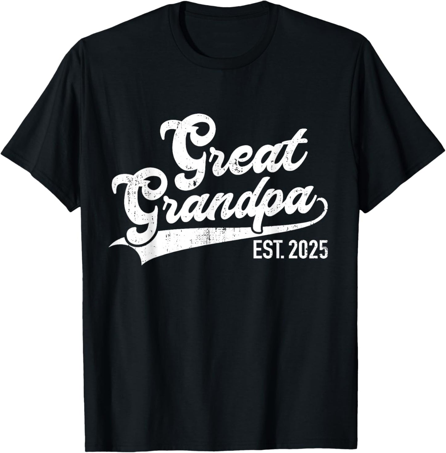 Great grandpa est. 2025 for pregnancy announcement T-Shirt - T-Shirt | Black