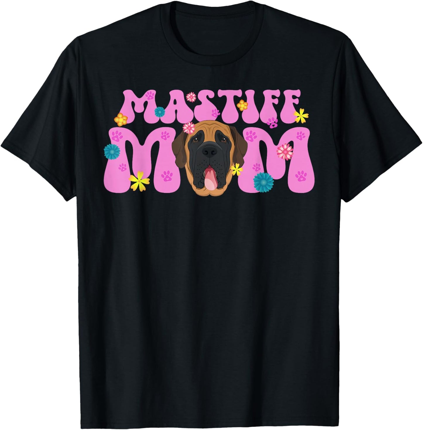 English Mastiff Mom Cute English Mastiff Owner T-Shirt - T-Shirt | Black