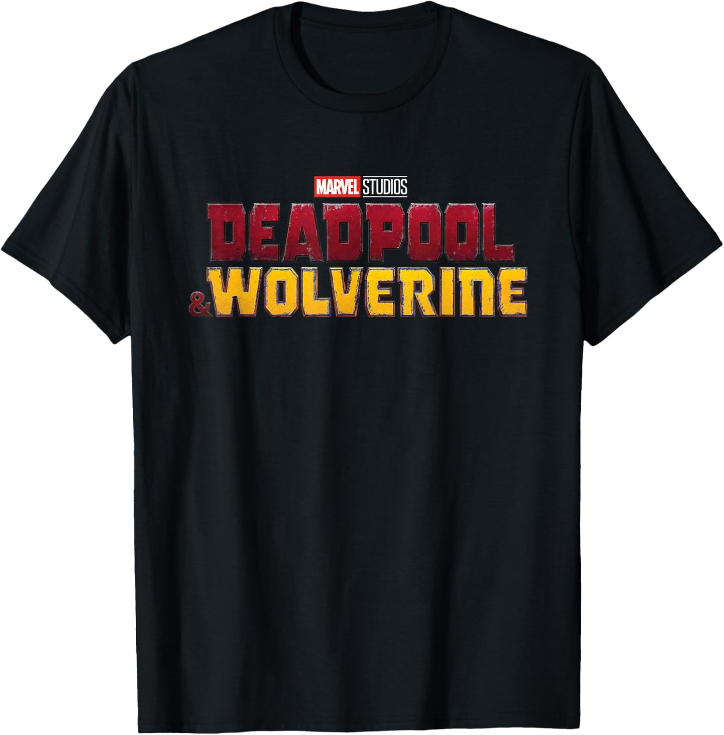 Marvel Studios Deadpool & Wolverine Official Movie Logo T-Shirt - T-Shirt | Black