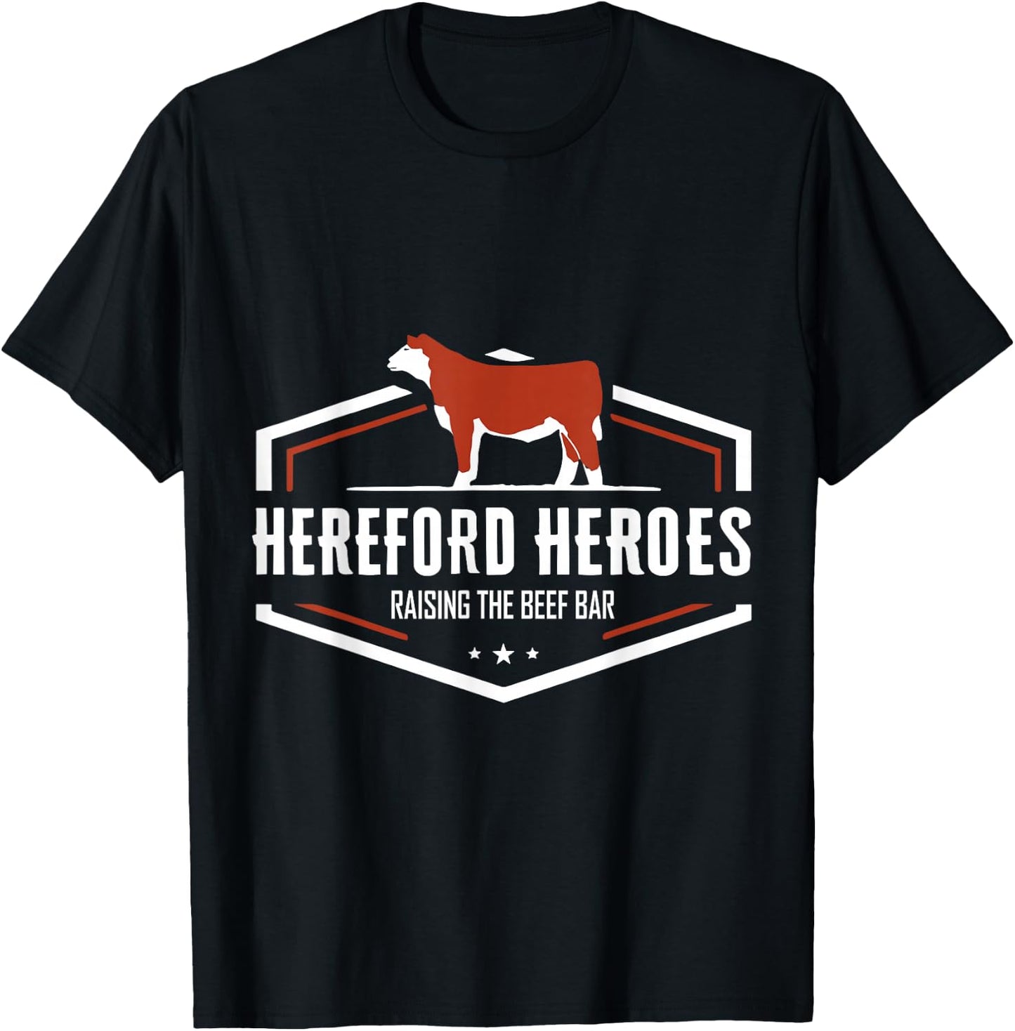 Funny Hereford Cow Farmer Hereford Rencher Cattle Bull Beef T-Shirt - T-Shirt | Black