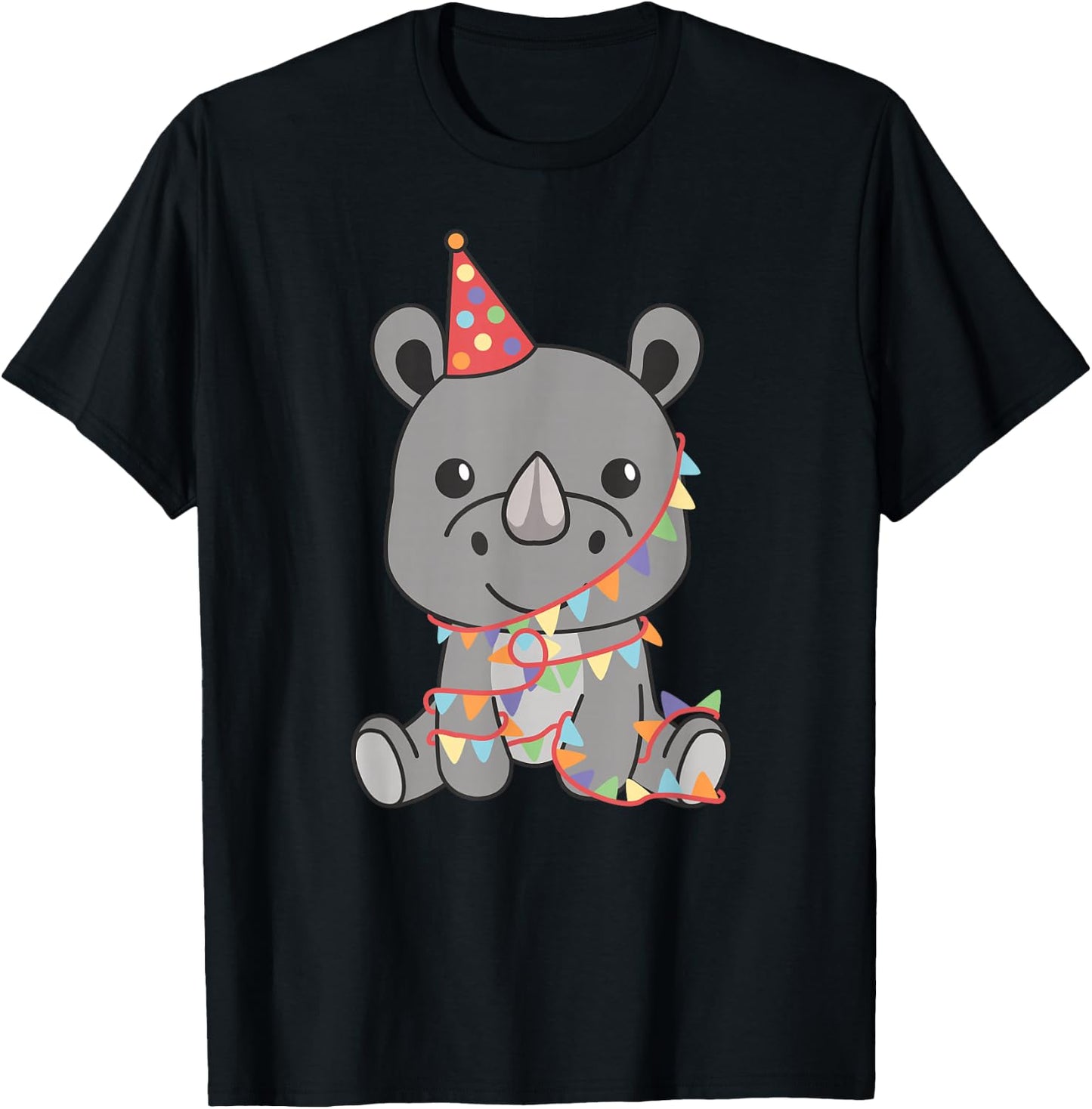 Rhinoceros for Birthday for Children a Birthday Rhino T-Shirt - T-Shirt | Black