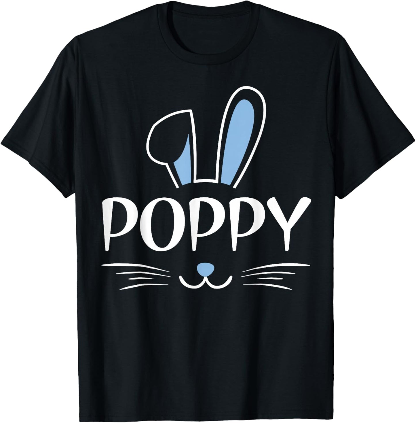 Poppy Bunny Face Family Father's Day Easter T-Shirt - T-Shirt | Black