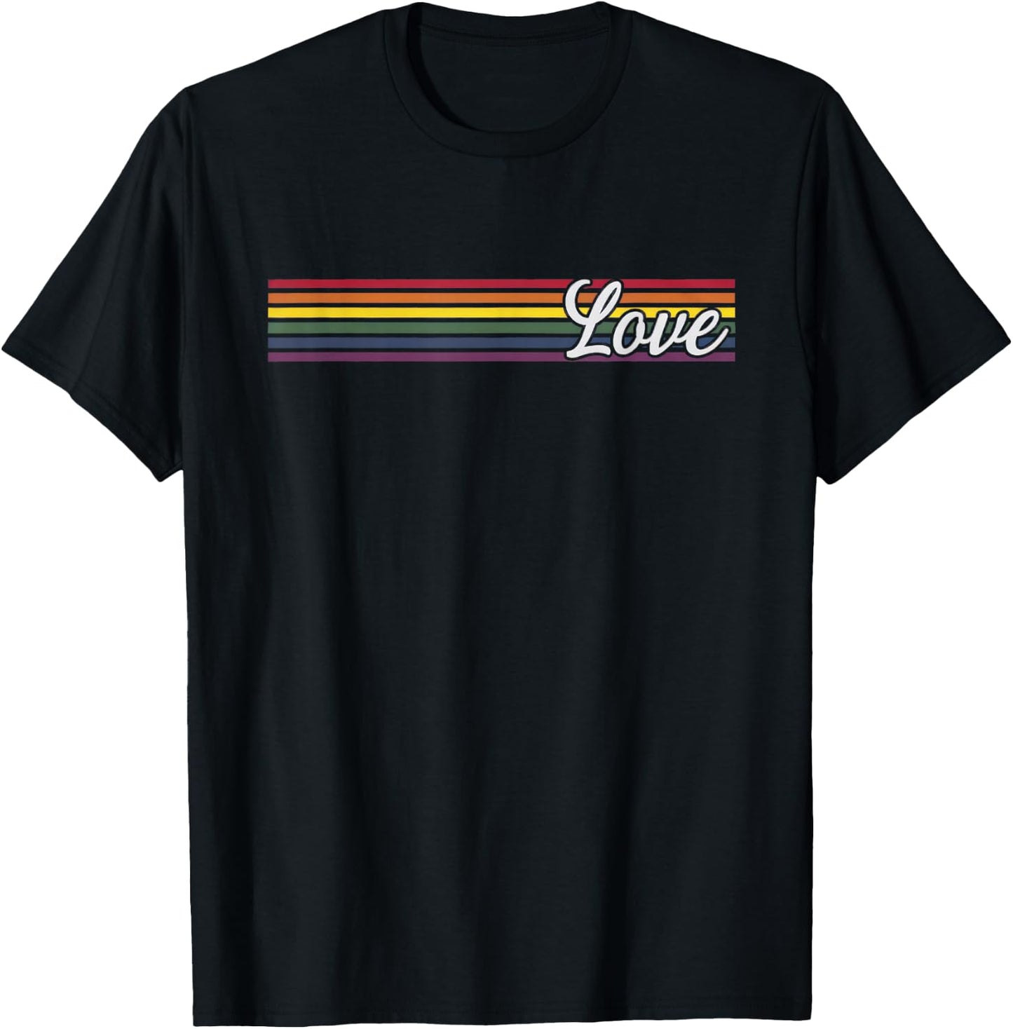LGBT Pride Flag Rainbow Lesbian Transgender Homo T-Shirt - T-Shirt | Black