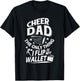 Cheer Dad Shirt Cheer Dad The Only Thing I Flip Is My Wallet T-Shirt - T-Shirt | Black