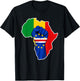 Cape Verdean African Pride Flag Love Cape Verde T-Shirt - T-Shirt | Black