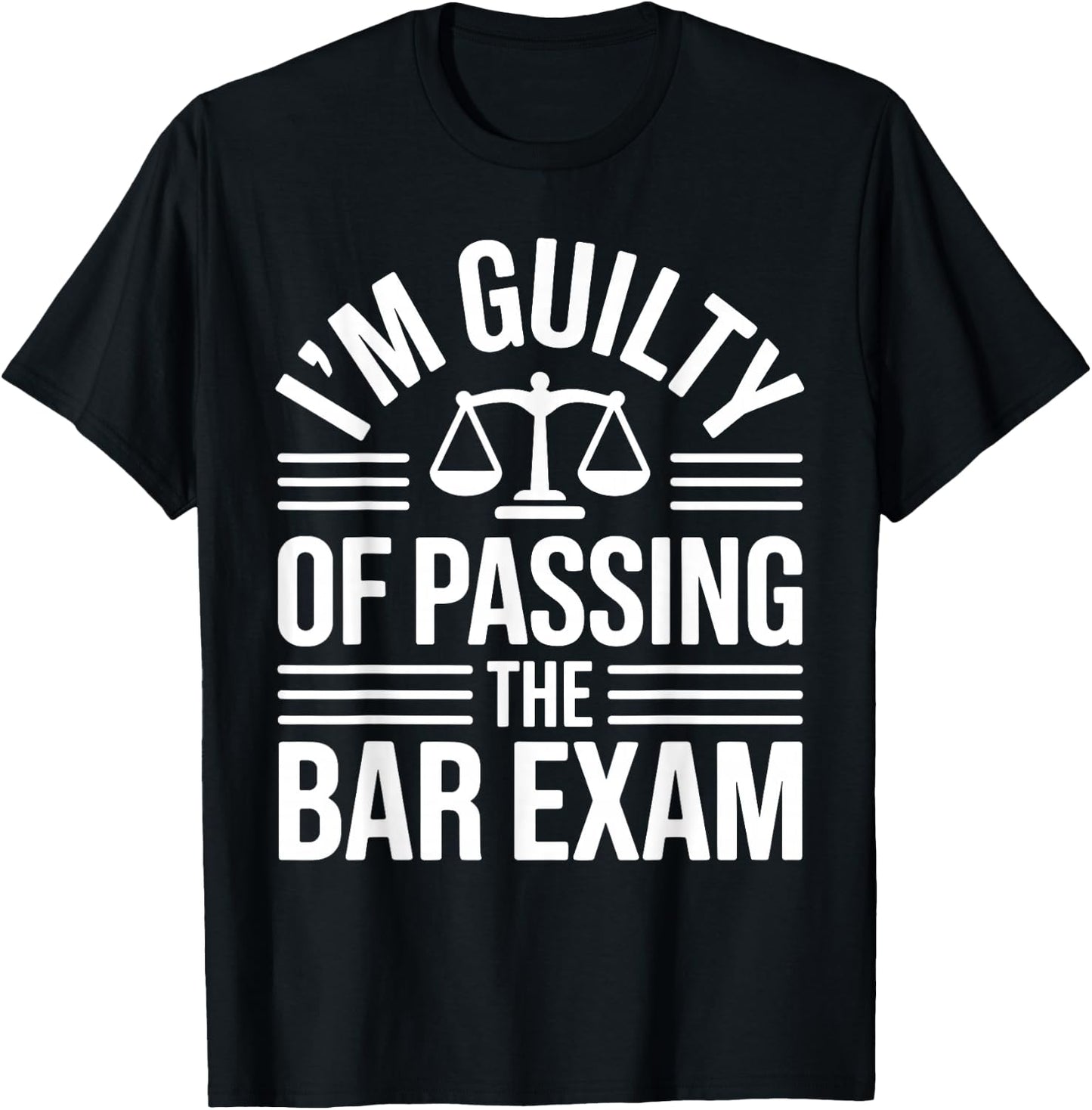Bar Exam Art Men Women Law School Lawyer Bar Examination T-Shirt - T-Shirt | Black