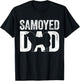Retro Samoyed Dad Papa Father's Day Samoyed Silhouette T-Shirt - T-Shirt | Black