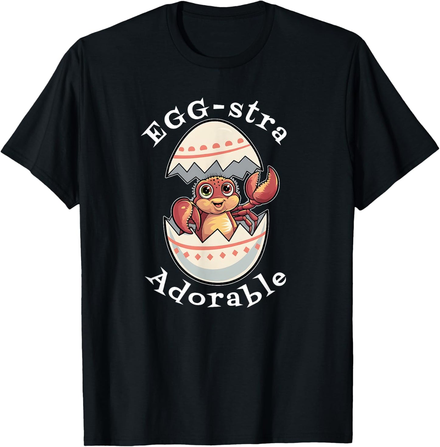 Egg-stra Adorable – Cute Baby Hermit Crab Happy Easter Egg T-Shirt - T-Shirt | Black