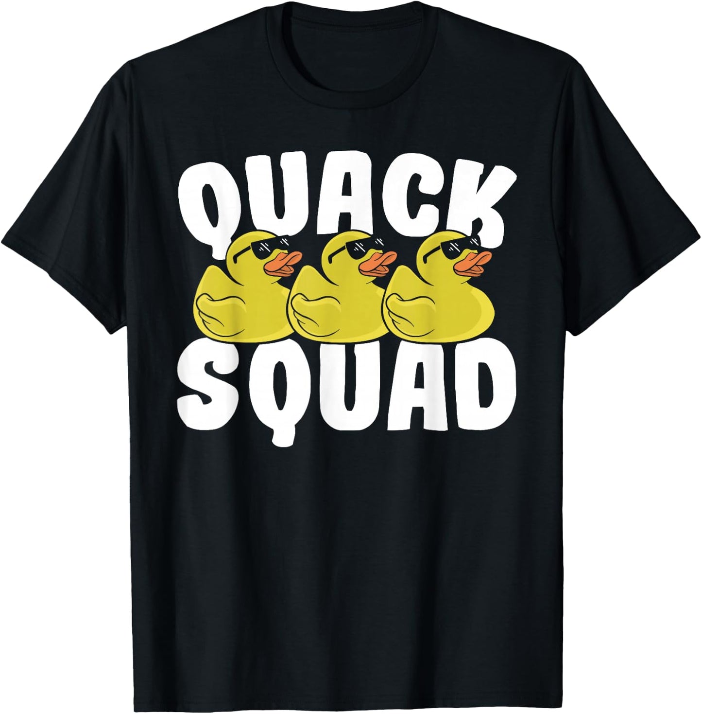 Rubber Ducky Quack Squad Family Cute Rubber Duck Squad T-Shirt - T-Shirt | Black