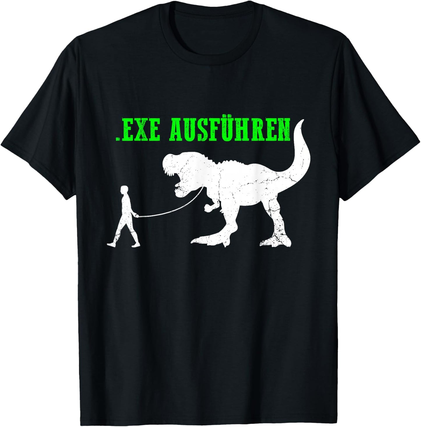 Admin Programmierer ITler Informatiker Spruch EXE Ausführen T-Shirt - T-Shirt | Black