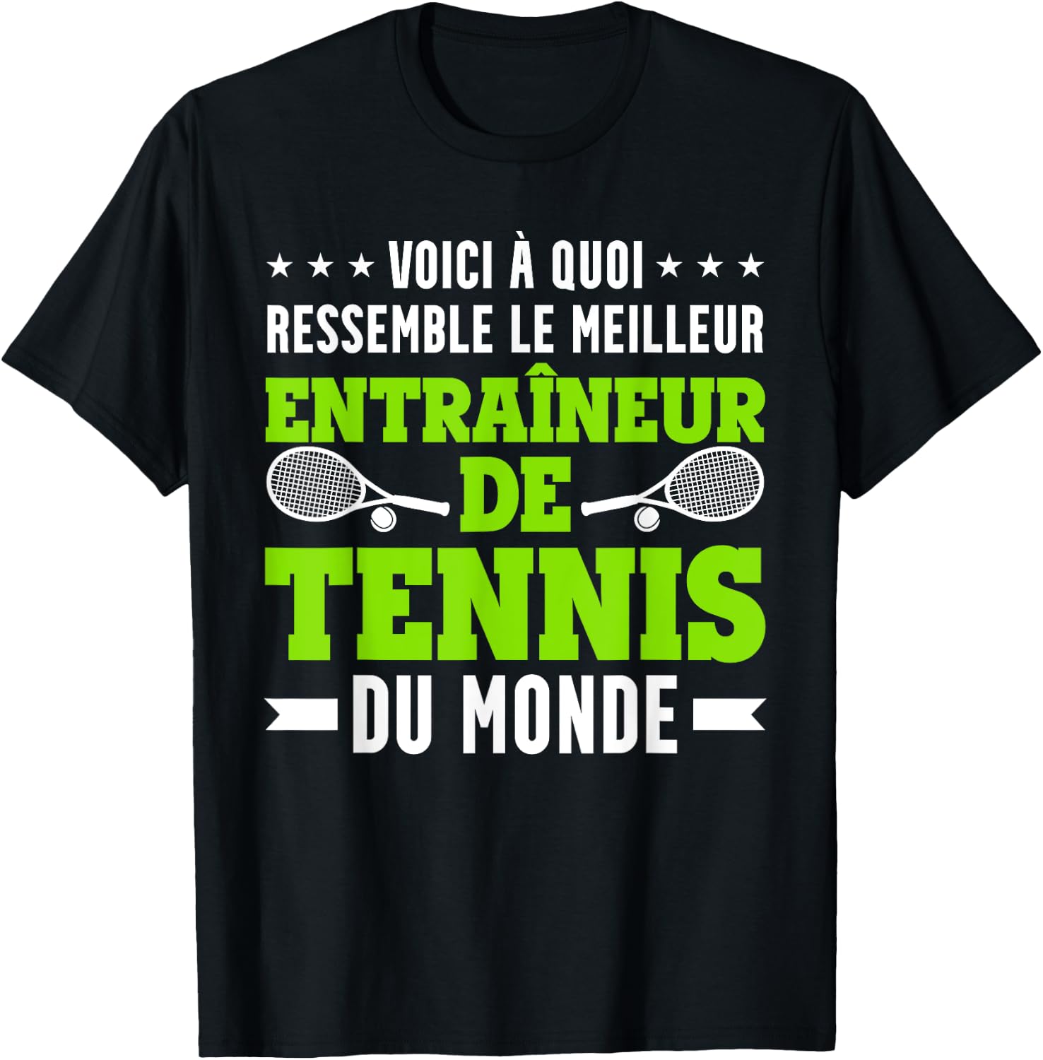 Funny The Best Tennis Coach T-Shirt - T-Shirt | Black