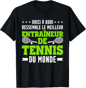 Funny The Best Tennis Coach T-Shirt - T-Shirt | Black
