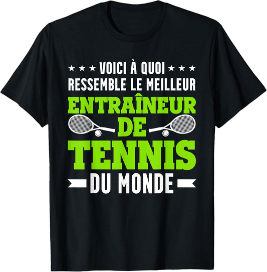 Funny The Best Tennis Coach T-Shirt - T-Shirt | Black