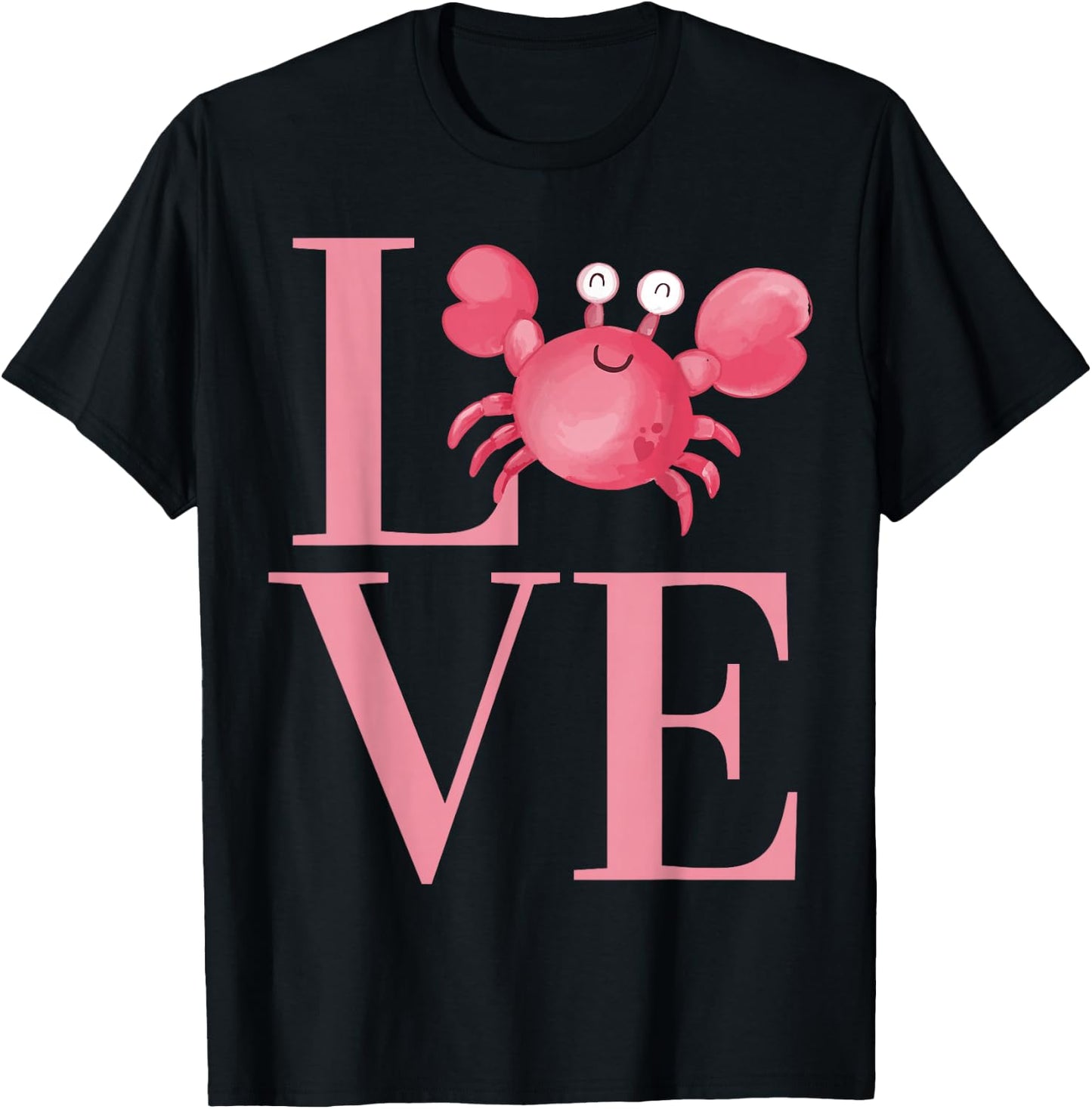Cute Crab for boys and girls who LOVE Crabs T-Shirt - T-Shirt | Black