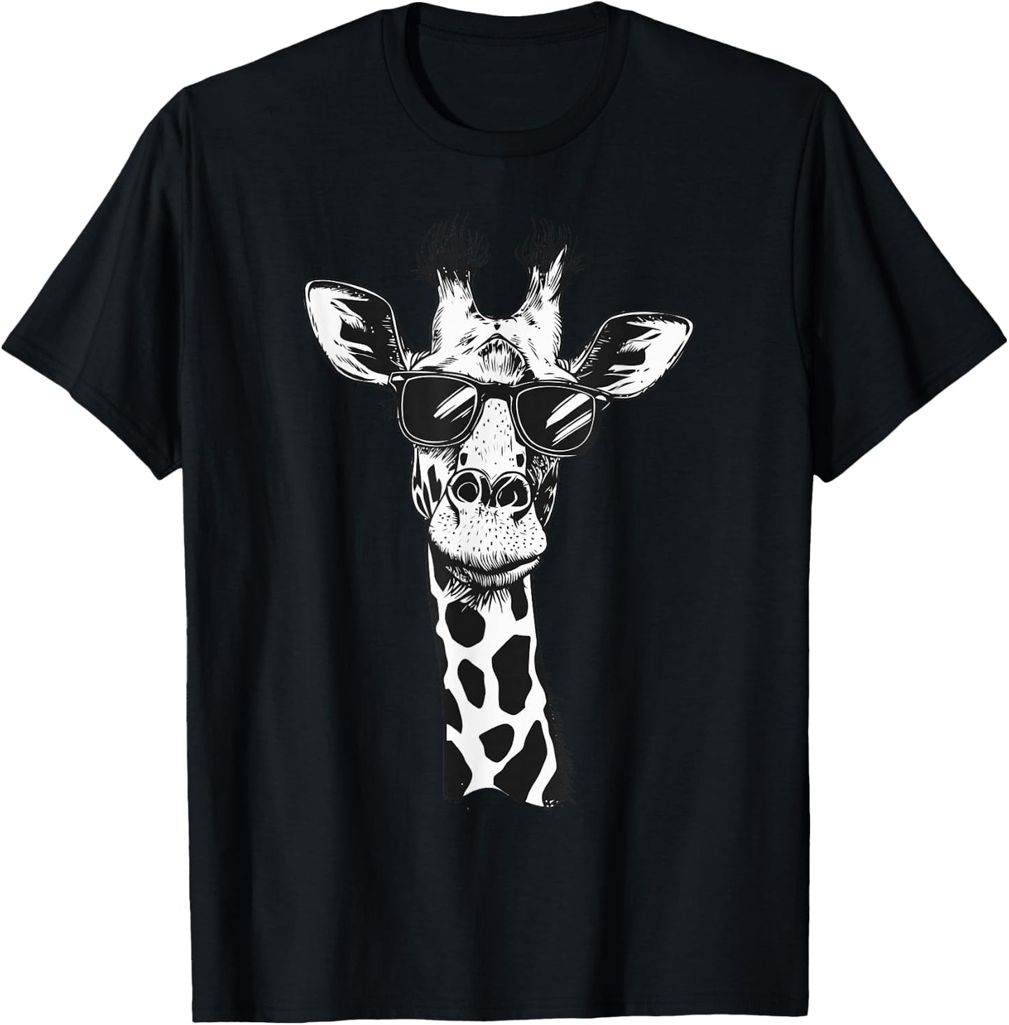 Giraffe Mit Sonnenbrille T-Shirt - T-Shirt | Black