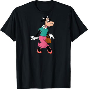Disney Clarabelle Cow Out for a Stroll Raglan Baseball T-Shirt - T-Shirt | Black