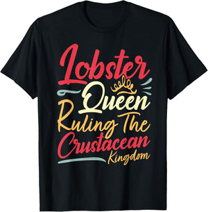 Lobster Queen I Seafood Lover T-Shirt - T-Shirt | Black