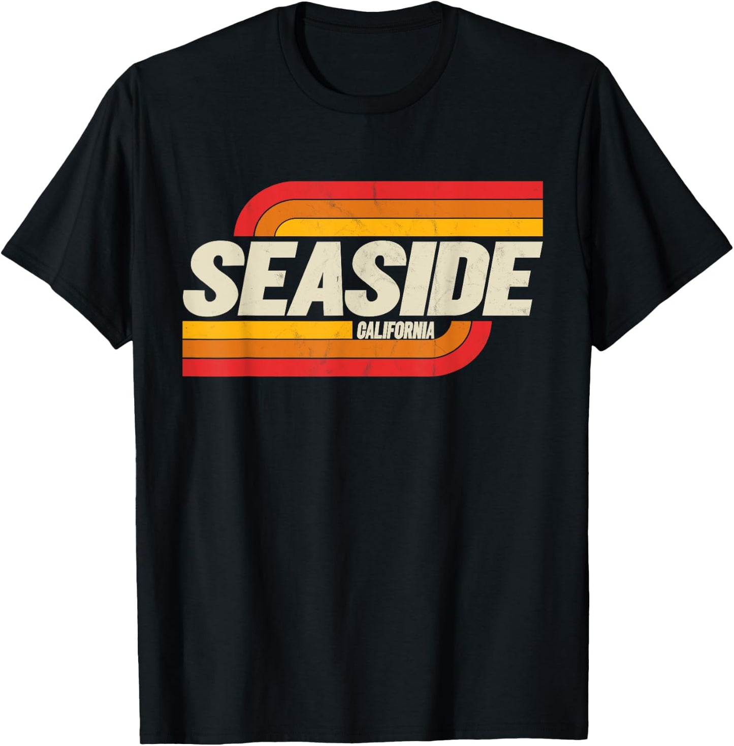 Seaside CA Vintage Souvenir T-Shirt - T-Shirt | Black
