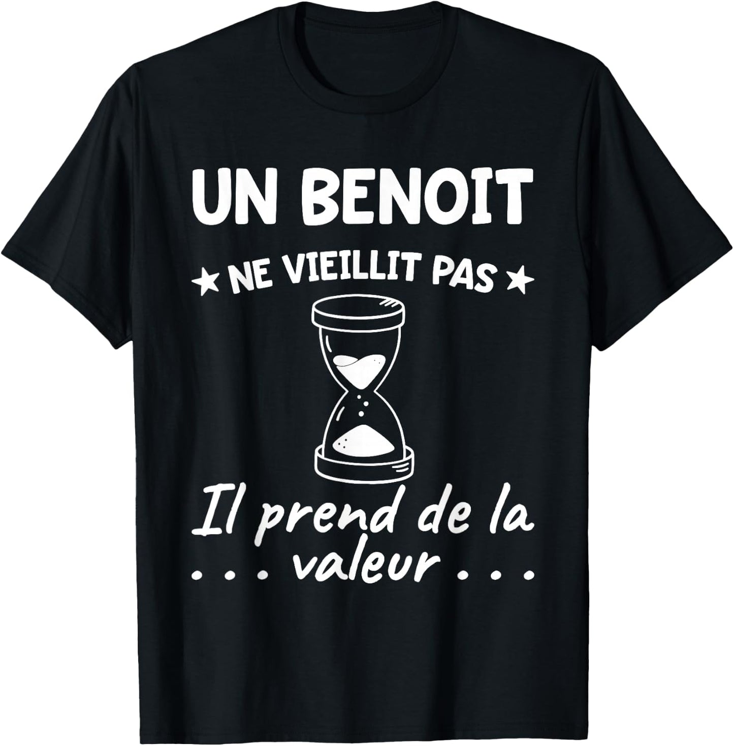 Benoit Value | Birthday Funny Funny Dad Father Name T-Shirt - T-Shirt | Black