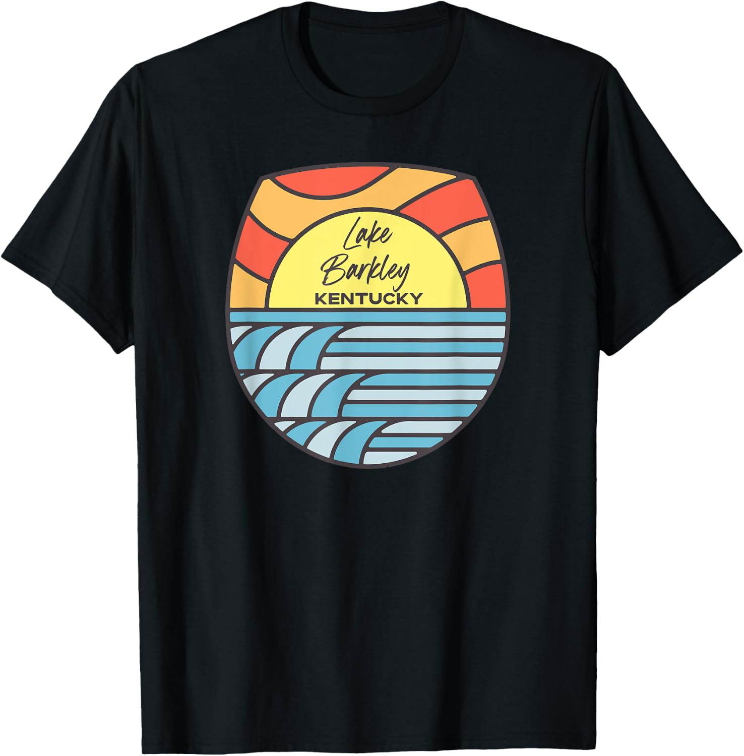 Lake Barkley Kentucky KY Sunset Sunrise Souvenir T-Shirt - T-Shirt | Black